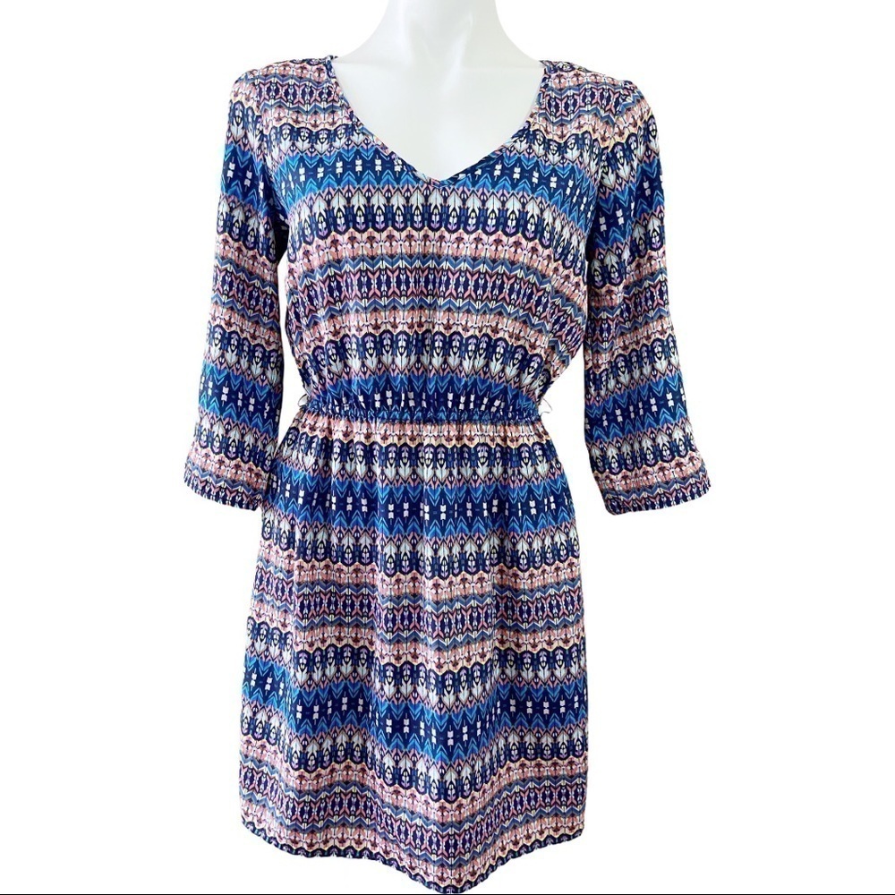 🌻BeBop Elastic Waist Roll Tab Sleeve Casual Dress